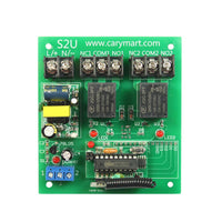 2-Kanal AC110V/220V Funk Controller Empfänger mit Speicherfunktion Memoryfunktion außenbereich programmieren nachrüsten (Modell 0020230)