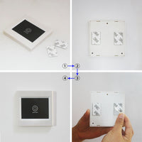 1 Knopf 50m Funk Wand Klebrig Fern Schalter für Elektrogeräte ein / aus (Modell 0021083)