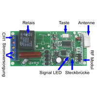 1 Kanal AC Strom Ausgang 1000M Funk Fernsender & Empfänger Toggle/Momentan/Verklinkte Modus (Modell 0020636)