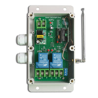 Drahtloses 30A AC Fernbedienungs-RF-Empfänger Sender System mit Großer Reichweitemit 2 Potentialfreie Kontakt Ausgang (Modell 0020358)