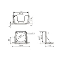 60 MM AC Motor Befestigungsbügel (Modell 0043005)