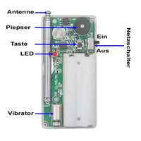 Radiofrequenz Funk Vibrator & Piepser, Sender & Empfaenger mit drei Modus (Vibration / Piepston) (Modell 0020163)