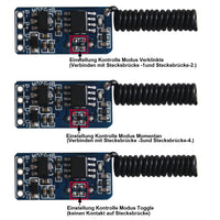 1 Set Mini Kit Funkkontroller/ Sender & Empfaenger Kanal 1 DC4~12V Funk Fernbedienung 315MHz (Modell 0020641)