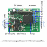 Eine-Steuerung-Zwölf drahtlose RF-Relaisschalter mit 1 12Kanal Sender und 12 Einkanal Empfängern (Modell 0020359)