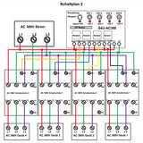 AC380V 4 Kanäle Steuerung Funkfernbedienung Motor Pumpe MotorleistungDrei-Phasen-Tauchpumpe industrie Kondensatormotor (Modell 0020700)