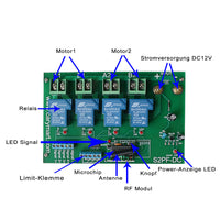 2-Kanal Motor Controller / Funk-Empfänger 30A Hochblastet DC 12V 24V (Modell 0020480)