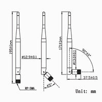 Externe Gummiantenne für Funkfernbedienung Schalter Erhöhen die Reichweite (Modell 0020921)