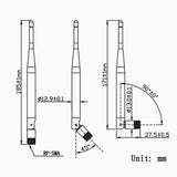 Externe Gummiantenne für Funkfernbedienung Schalter Erhöhen die Reichweite (Modell 0020921)