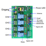 4 CH AC Power Output große Entfernung Wasserdichte Gehäuse Drahtlose Funkfernsteurung Set externe teleskopische Antenne (Modell 0020479)