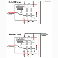 500M AC 110V 220V 6 Wege Funkfernbedienungsschalter mit externer Antenne (Modell 0020452)