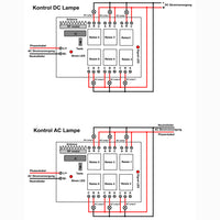 500M DC 6V/9V/12V/24V 6 Wege Funkfernbedienungsschalter mit externer Antenne (Modell 0020036)