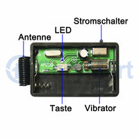 315MHz 100M Funk Vibrator & Piepser max. bis viermal vibrieren mit drei Modus (Vibration / Piepston) Vibration / Piepsto (Modell 0020159)