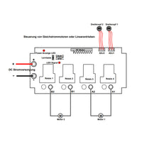 Funkempfänger Hochleistung Einstellbare Geschwindigkeit DC 12v 500m 2 Kanäle für motor zylinder rolltor garagentorantrie (Modell 0020502)