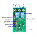 100M 2 Kanäle DC-Ausgang 30A Maximaler Arbeitsstrom Fernbedienungsschalter (Modell 0020530)