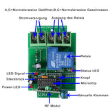 1 Wege Gleichstrom Hochleistungs Funkfernschalter mit großer Reichweite und 30A Potentialfreie Kontakt Relaisausgängen (Modell 0020303)