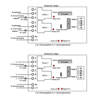 2 Kanal DC 12V Funk Empfänger Reichweite 300m - Zeitverzug Einstellbar Zeitschalter Zeitrelais Einschaltverzögerung 0-99 (Modell 0020660)