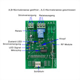 Funk Funkfernbedienung Zeitrelais Einschaltung einschaltverzögerung relais Zeitschalter Industrie (Modell 0020653)