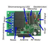 1 Kanal DC9V/12V/24V Funk Umkehr-Motor Controller / Empfänger - Toggle / Momentan / Verklinkte Modus (Modell 0020203)