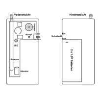 Lange Entfernung RF Funk Vibrator & Piepser mit drei Modus, Vibrator & Piepser Funktion (1 Sender & 6 Empfänger) (Modell 0020172)