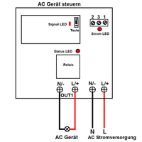 110V 220V Spannungsaugang Funkschalter 433MHz 1 CH Funkfernsteuerung 2000M (Modell 0020394)