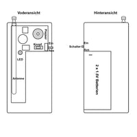 100M 315MHz Meldeempfänger Funkrufempfänger Piepser mit Funktion von Zeitverzug (Modell 0020120)