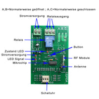 Gleichstrom Funk Funkfernbedienung Zeitrelais Einschaltung einschaltverzögerung Verzögerungsschalter Industrie (Modell 0020651)