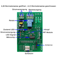 Funkschaltsystem Zeitschalter Zeitrelais Timer 12V Bausatz Relais 0-99h Funkmodul einschaltverzögerung (Modell 0020655)