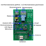 Funkschaltsystem Zeitschalter Zeitrelais Timer 12V Bausatz Relais 0-99h Funkmodul einschaltverzögerung (Modell 0020655)