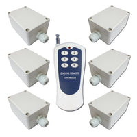 6 Kanal AC 110V 220V Funkschalter mit 1 Sender & 6 Empfänger