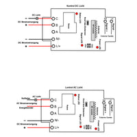 1 Wege Gleichstrom Hochleistungs Funkfernschalter mit großer Reichweite und 30A Potentialfreie Kontakt Relaisausgängen (Modell 0020303)