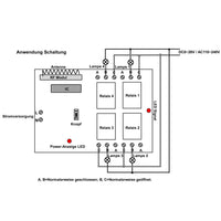 4-Kanal AC230V Funk-Empfänger mit Memory Funktion vierkanal Funksteurung Rleais Modllbau nachrüsten Home-Module (Modell 0020280)