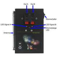 2 Kanal Feuerwerk Fernzünder 433MHz Funk Zündanlage mit Lernfunktion (Modell 0020368)