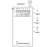 4 CH AC Power Output große Entfernung Wasserdichte Gehäuse Drahtlose Funkfernsteurung Set externe teleskopische Antenne (Modell 0020479)