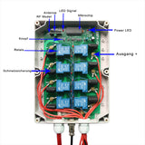 8 Wege DC 9V/12V/24V 30A Hochlastausgang Wasserdichter kabelloser HF-Schalter (Modell 0020694)