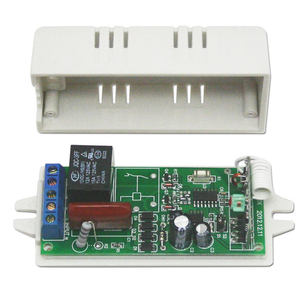 1 Kanal Funk Empfänger / Controller mit Toggle Kontrolle Modus Lichten, Motoren, Lüfter, elektronische Betriebstüren (Modell 0020084)