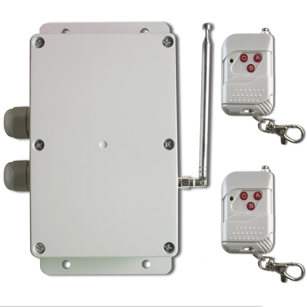 Drahtloses 30A Fernbedienungs-RF-Empfänger Sender System mit Großer Reichweitemit 2 Potentialfreie Kontakt Ausgang (Modell 0020336)