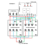 AC 75~400V Funkschalter-Set für Winden/Motoren mit Vorwärts Rückwärts Drehung (Modell 0020028)