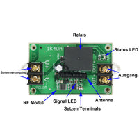 Funkfernbedienung Empfänger mit Hochleistung DC 8 ~ 15V Eingang Ausgang (Modell 0020008)