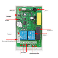 AC 110V / 220V Potentialfreier Motor Regler Funk Motor Controller für Rolladen Oben / Unten 500M (Modell 0020318)